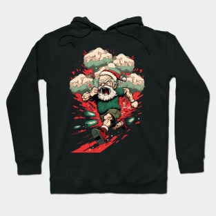 BADASS SANTA, Violent Night-inspired Christmas design Hoodie